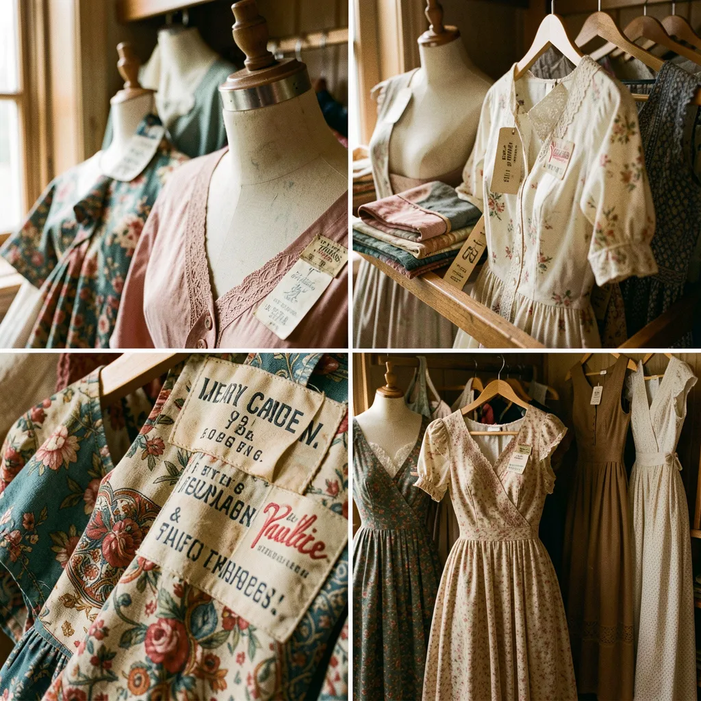 Vintage apparel collection display